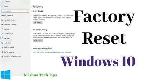 How To Factory Reset Your Windows 10 Pc 100 Work Youtube