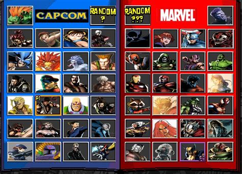 Jefimus Primes Marvel Vs Capcom 4 Roster By Jefimusprime On Deviantart