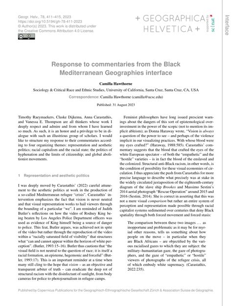 Pdf Response To Commentaries From The Black Mediterranean Geographies