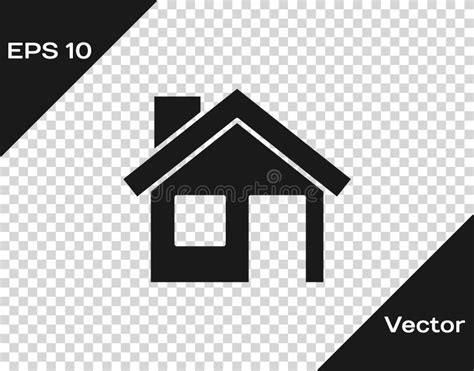 Black House Icon Isolated On Transparent Background Home Symbol