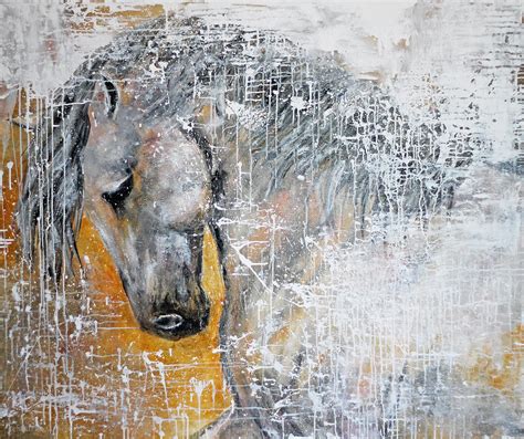 Abstract Horse Painting Graceful Beauty Painting By Jennifer Morrison Godshalk
