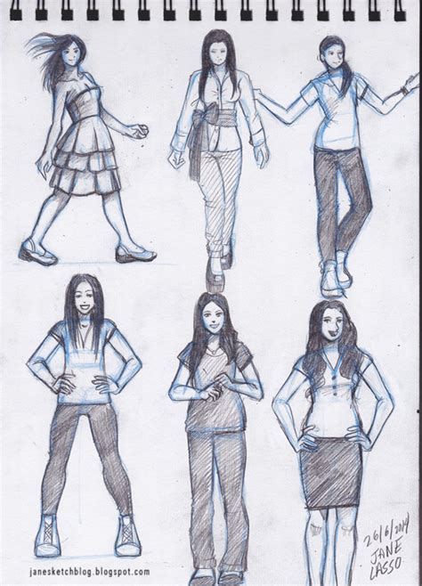 Dibujos Y Sketches De Jane Lasso Dibujo De Hoy Poses De Mujeres