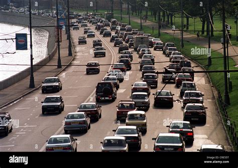 Moscow Traffic Congestion Stock Photo Alamy