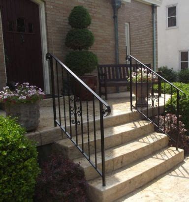 Handrails for outdoor steps,3 step handrail fits 1 to 3 steps mattle wrought iron handrail stair rail with installation kit hand rails . Beautiful Iron Stair Railings in Cincinnati, OH | Outdoor ...