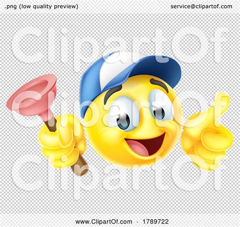 Plumber Plunger Handyman Emoticon Emoji Icon By Atstockillustration