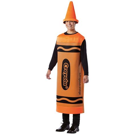 Crayola Crayon Adult Costume Orange Lxlarge
