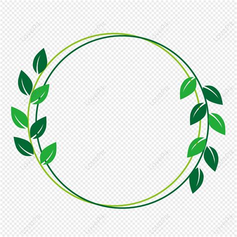 Round Green Leaf Border Round Border Decorative Borders Green Leaf