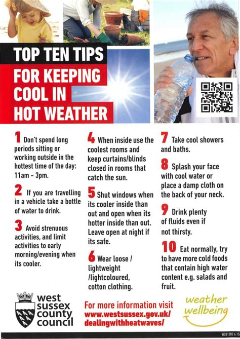 Top Ten Tips For Keeping Cool In Hot Weather East Grinstead Town Council