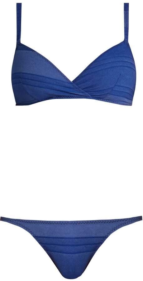 Lisa Marie Fernandez Yasmin Bikini Set Alessandra Ambrosios Blue