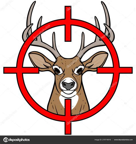 Clipart Of Man Hunting Deer