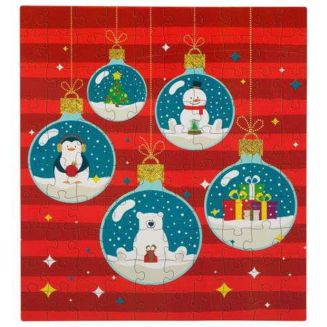 Jam Christmas Jigsaw Puzzles 100 Pieces Character Ornament Globes 1