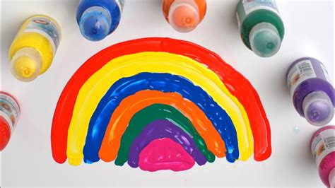 Learn Colours Paint Rainbow Painting Learning Colors Rainbow