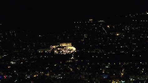 Hd Wallpaper Greece Athens City Night Acropolis Illuminated