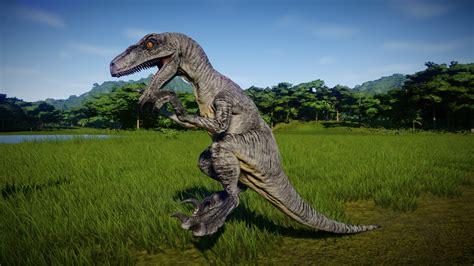 Blue Velociraptor Jurassic World Evolution