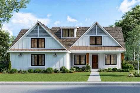 Exclusive New American Modern Farmhouse Plan With Sun Porch 730004mrk