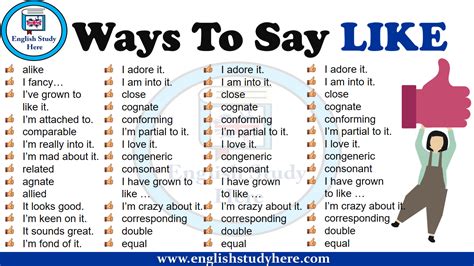 Other Ways To Say Like In English Ways To Say Like In English Alike I