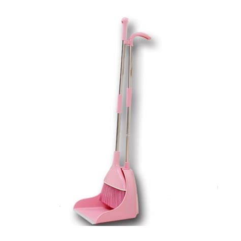 Osuki Japan Quality 2 In 1 Attractive Broom And Dustpan Pink
