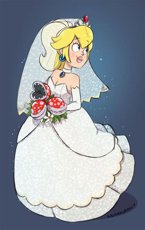 Peach In A Wedding Dress By Gidan Kuroki Super Mario Art Mario Art