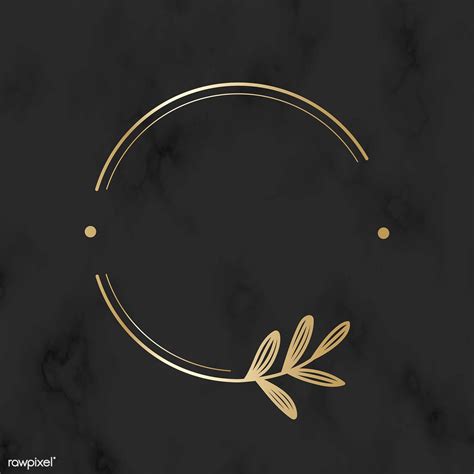 Round Golden Floral Design Logo Vector Premium Image By