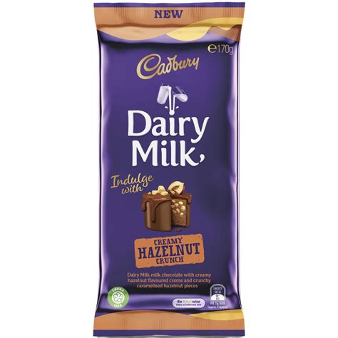 Snacks Confectionery Cadbury Dairy Milk Creamy Hazelnut Crunch