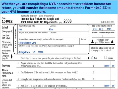 1040ez Tax Form With Dependents Form  Resume Examples