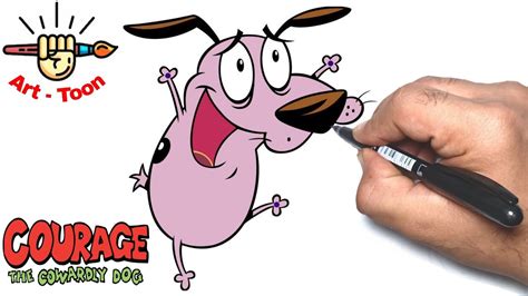 How To Draw Courage The Cowardly Dog Step By Step Easy Youtube
