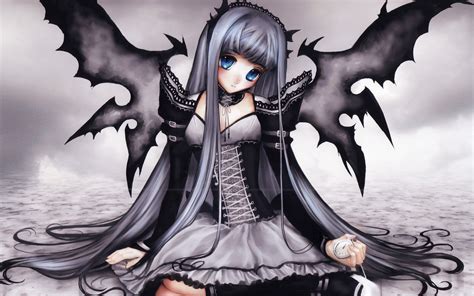 Dunkler Engel Anime Mädchen Gothic Fairy Wallpaper 2560x1600