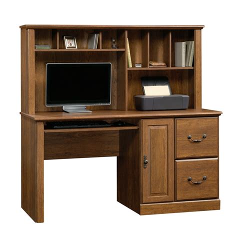 Sauder Orchard Hills Computer Desk With Hutch Milled Cherry Finish
