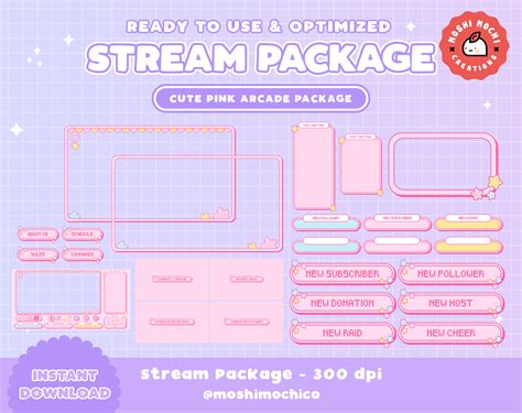 Twitch Cute Arcade Crane Machine Overlay Stream Package Etsy Canada