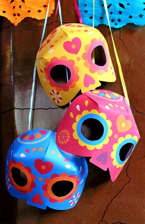 Day Of The Dead Calavera Skull Masks Free To Download And Print Here