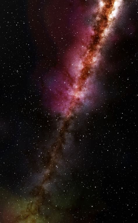 Download Wallpaper 950x1534 Cosmos Colorful Galaxy Stars Artwork