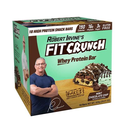 Robert Irvines Fit Crunch Mint Chocolate Chip Snack Size Whey Protein
