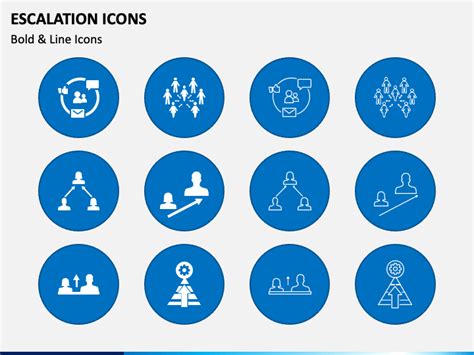 Escalation Icons Powerpoint Template Ppt Slides