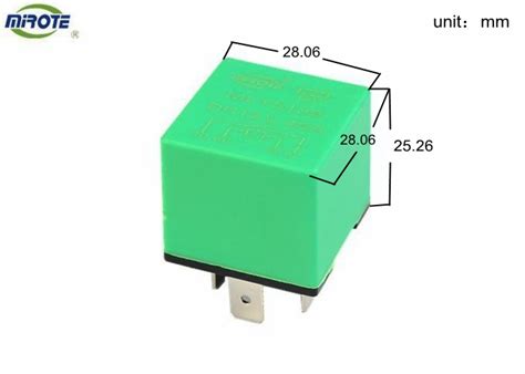 Non Waterproof Green Cover 12v 30a Automotive Relay 12 Volt 30 Amp