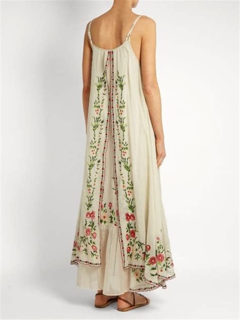 Bohemian Embroidered Suspender Maxi Dress For Women Zolucky
