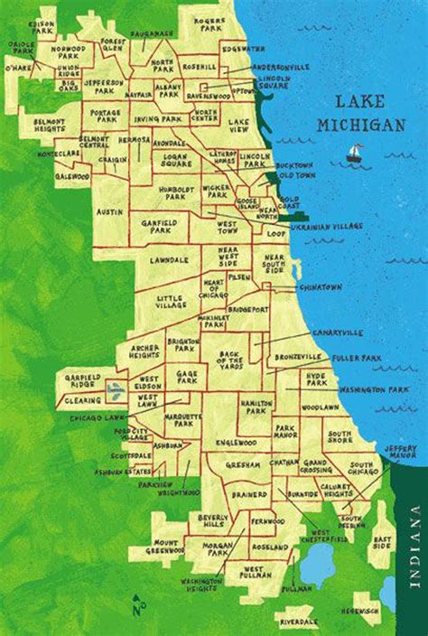 The Hoods Of Chicago Chicago Neighborhoods Map Chicago