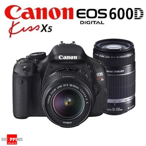 1/8 step for smooth aperture control during movie recording. Canon EOS 600D Kiss x5 18 55mm 55 250mm Double Lens Kit ...