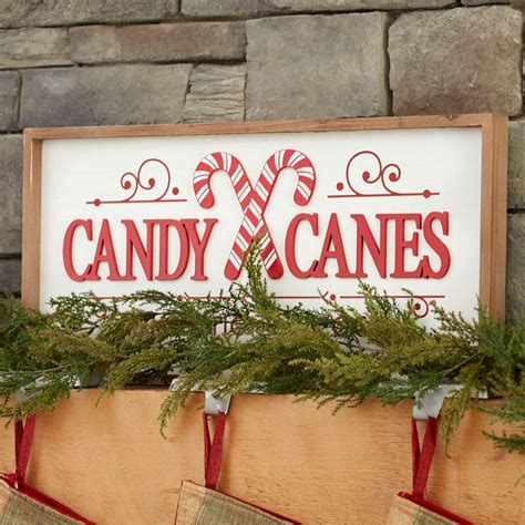 Rustic Candy Cane Holiday Sign Wall Art Christmas And Winter Holiday Crafts Winter