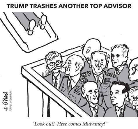 Editorial Cartoon Here Comes Mulvaney