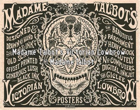 Madame Talbot Victorian Lowbrow Skull Poster Print Etsy
