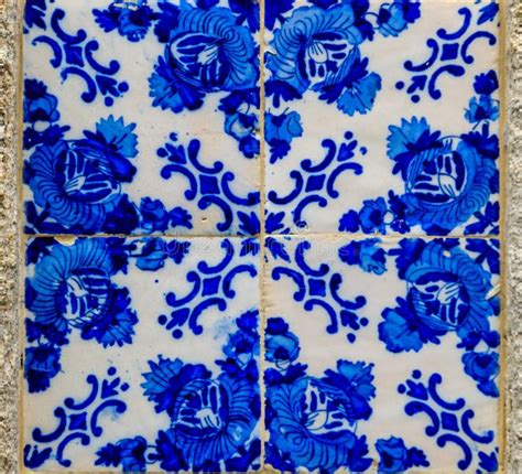 Traditional Ornate Portuguese Azulejo Tiles Stock Photo Image Of Blue