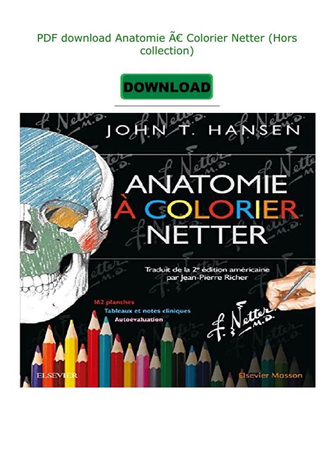 Netter Anatomie A Colorier Netters Atlas Of Human Anatomy 6th Edition