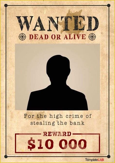 Wild West Wanted Poster Template Free Of Free Wanted Poster Templates Fbi And Old West