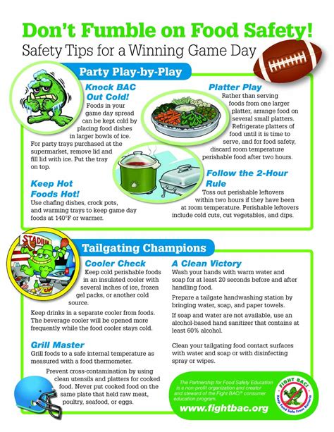 Fight Bac Football Flyer Partnership For Food Safety Education