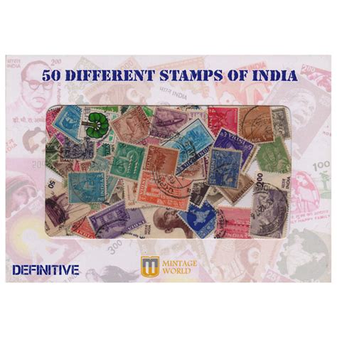 Buy 50 Different Definitive Stamps Of India Online Mintage World