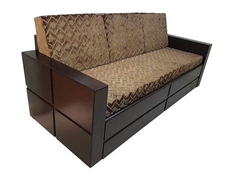 Amey Lifestyle Retail Private Limited 3 Seater Design 4 In Wooden Sofa