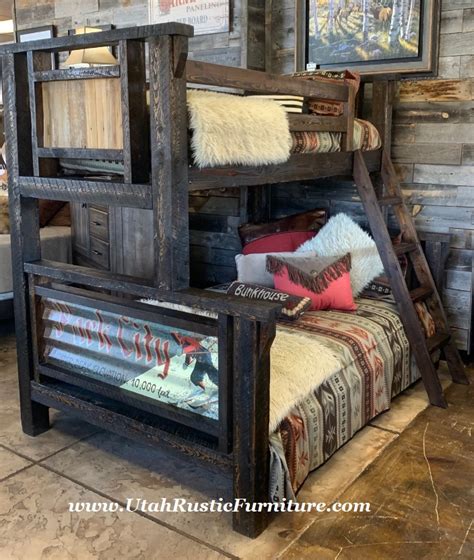 Bradleys Furniture Etc Rustic Log And Barnwood Bunk Beds