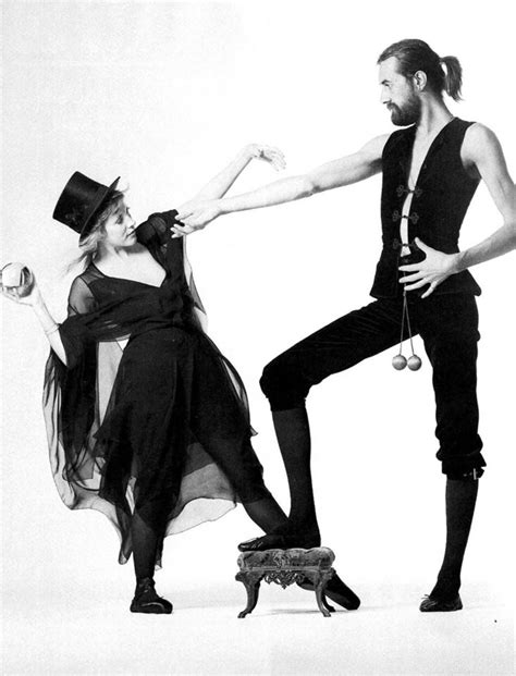 Stevie Nicks And Mick Fleetwood Posing For The Rumours Album Cover