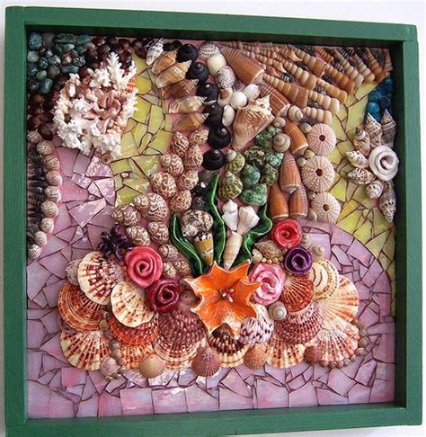 Мозайка от миди Art And Blog Mosaic Art Shell Mosaic Sea Shell Decor