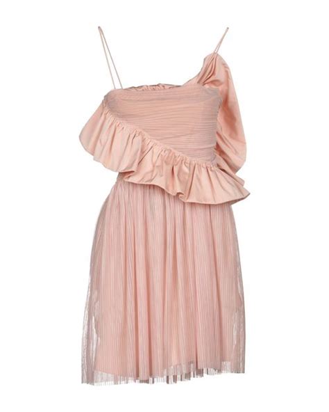 Pinko Tulle Short Dress In Pink Lyst